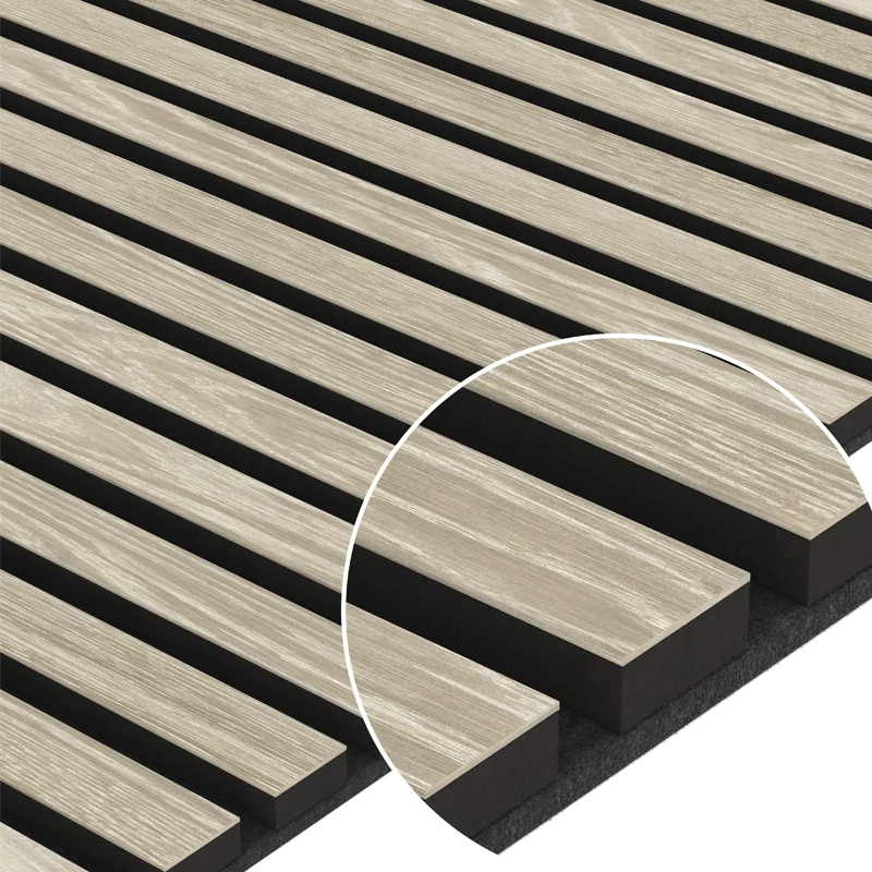 Akupanel  Nature Veneer Wooden Slat Acoustic Wall Panels Soundproof Wall Panel Acoustic Panel Soundproof