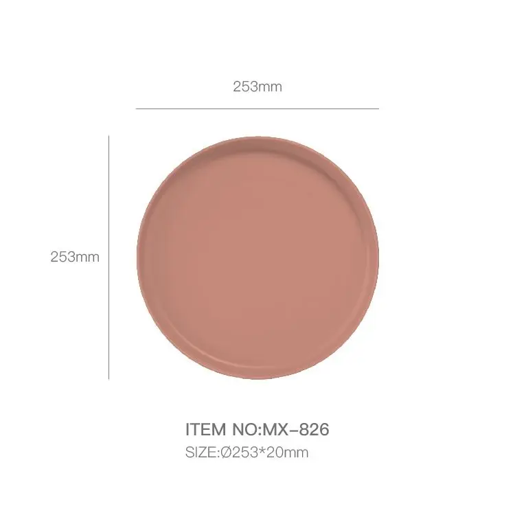 2024 Wholesale Colorful Restaurant Dinnerware Plates Cheap Round RPET Plate