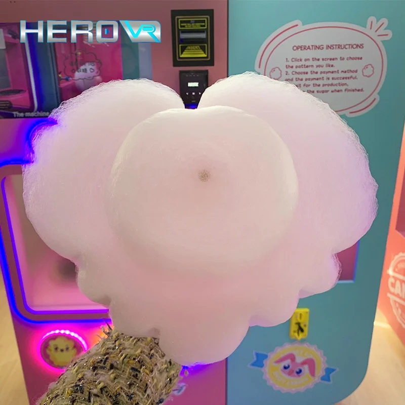 China Bulk Verified Ce Iso Ar Code Scan Automatic Flower Candy Cotton Vending Machines Snacks