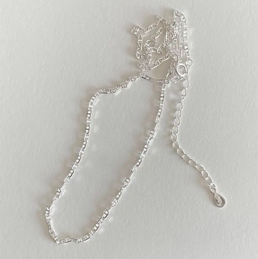 VIANRLA  925 Sterling Silver Chain Necklace Chain for Women Girls Cable Chain Necklace Upgraded Spring-Ring Clasp