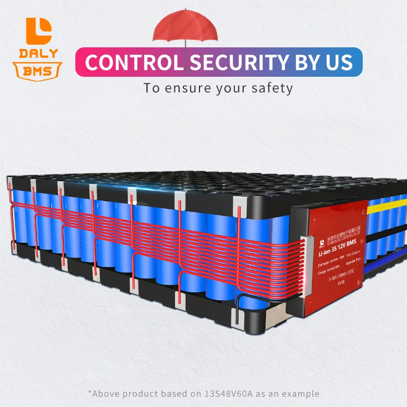 Daly 3 7 V Li-Ion 13S BMS 48V 15A PCB PCBA saperate port для 13 элементов литиевого