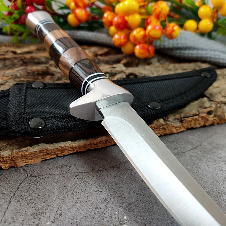 Retro Handle Meat Knife Sharp Multi-Cutting Knife with Cover Boning Knife