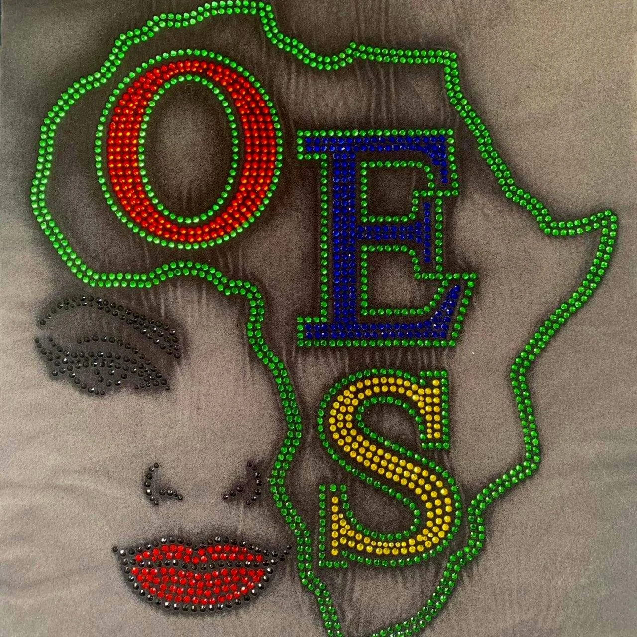 Fashion Bling OES Hot Fix Rhinestone Transfer Custom Rhinestone Iron on Transfer Rhinestone Motifs for Shirt