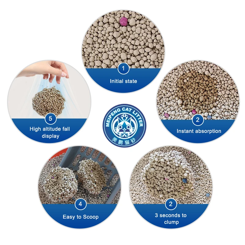 Factory Direct Sale Super Care Bentonite Activated Carbon Ball Shape Cat Litter With Strong Agglom