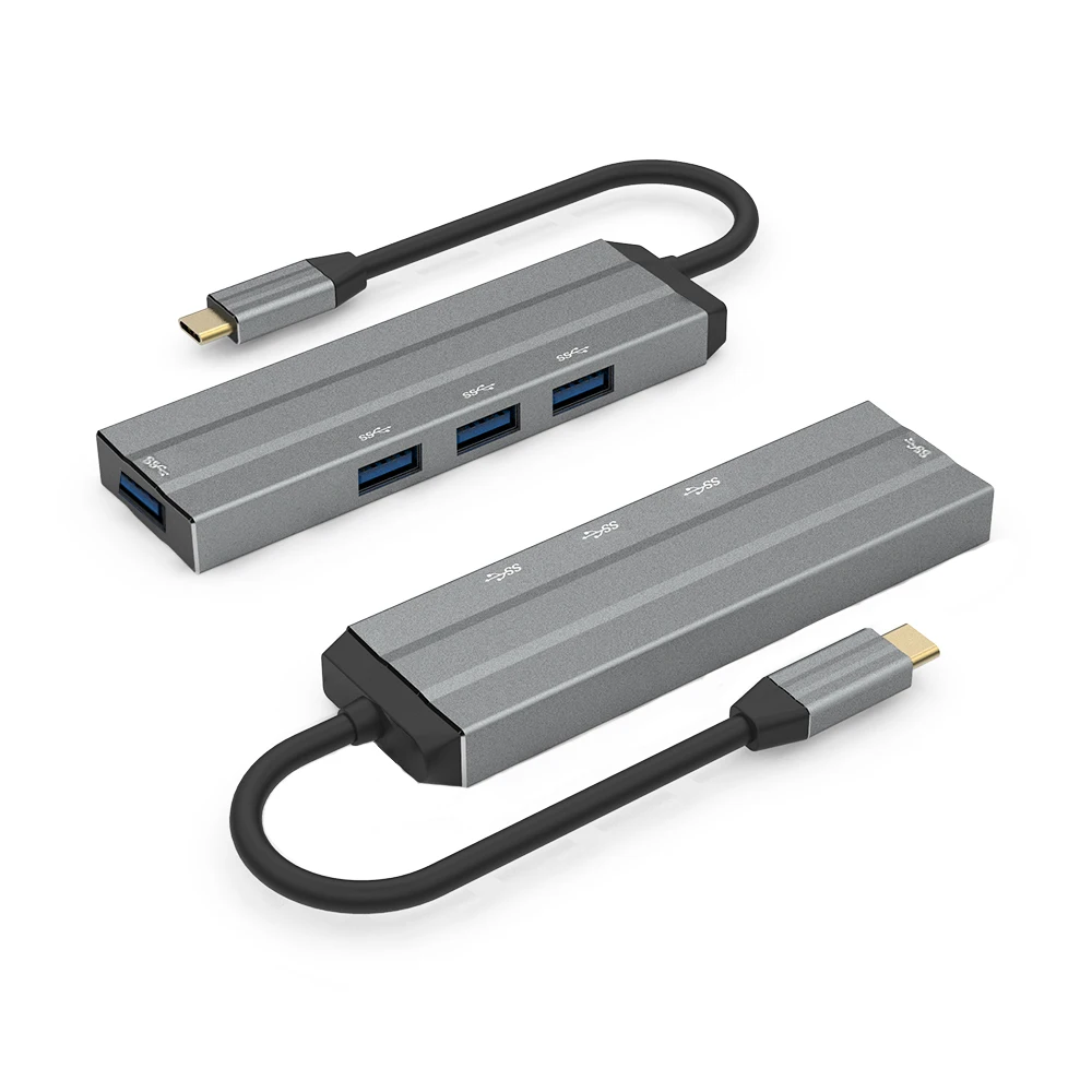 
4 in 1 USB C Hub Type C to 4 Ports USB 3.0 Hub Adapter Type C USB 3.0 4 Port Data Transfer Hub 