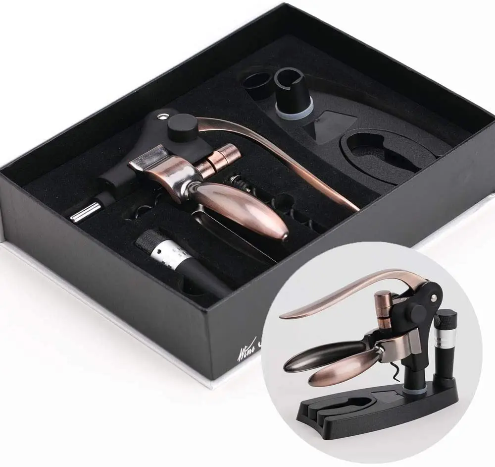 estuche sacacorchos tapon de vino y abridor juegos de regalo de abridor de sacacorchos de vino Rabbit Corkscrew