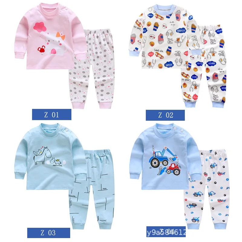 new design toddler kids girl and boy pajamas sleepwear clothing set 2 pieces