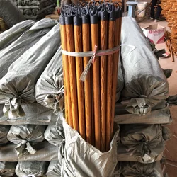Length 110cm 120cm 140cm 150cm diameter 2.2cm 2.5cm  wooden broom mop brush handles sticks with Italian Thread
