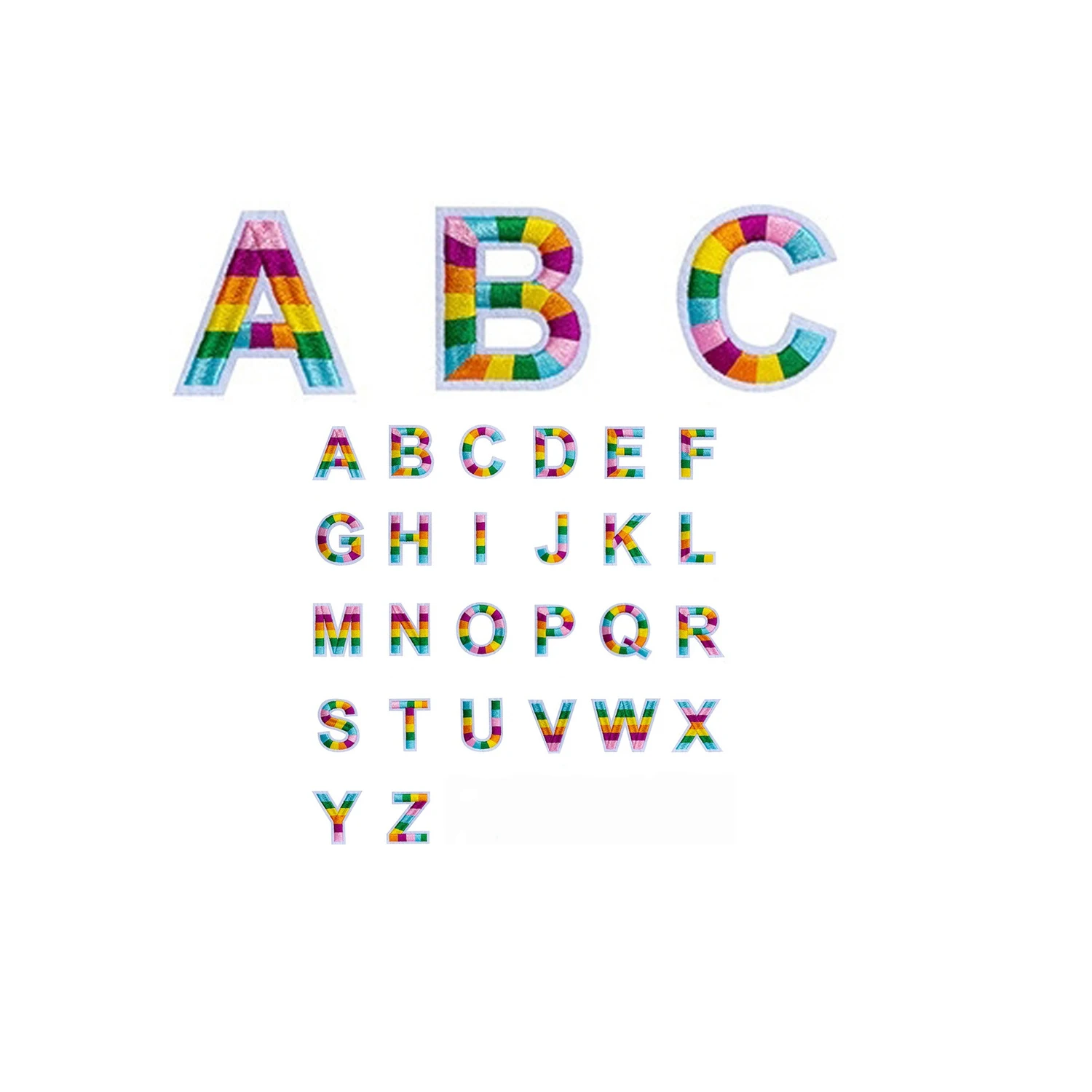 Wholesale Low MOQ Multi Style Chenille Self Adhesive Rainbow Sticker Embroidery Smile Face Patches Heart Patches For Bag