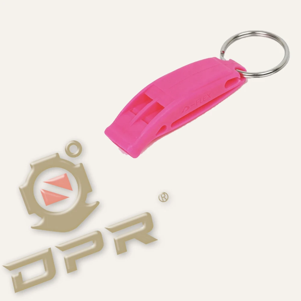 DPR Brand scuba diving safety whistle with split ring or rope all colors