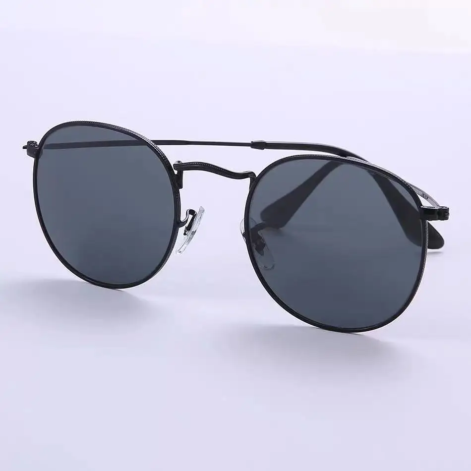 
120 women luxury round lens sunglasses metal frame fashion sunglasses newest 2020 black round sunglasses for women 