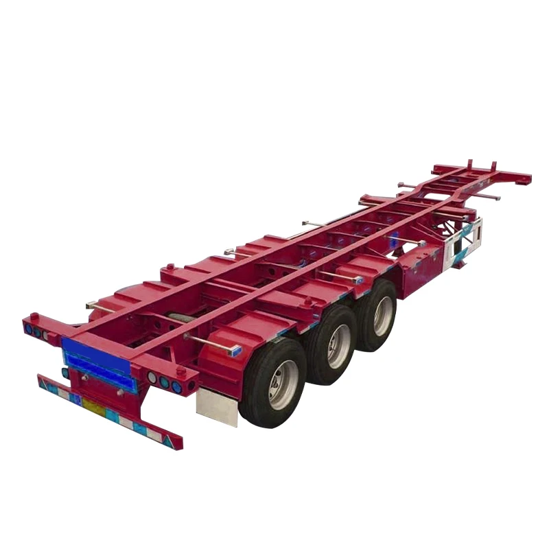 3 4 Axles Skeleton Container Trailer 20ft 40ft Container Chassis Skeleton Truck Semi Trailer
