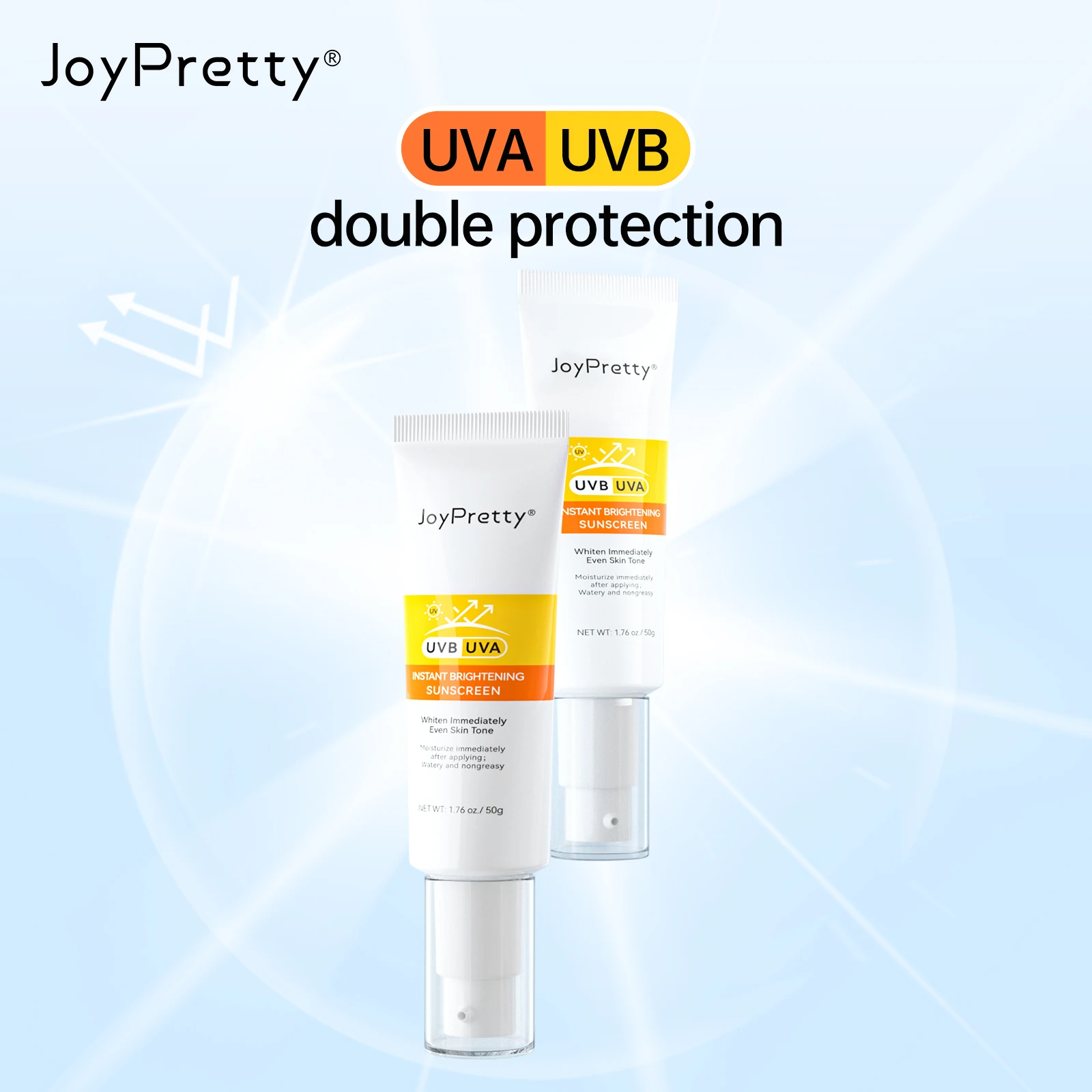 Custom logo Private label organic Moisturizing UV Protection Lighten instant whitening Sunscreen spf 50 PA+++