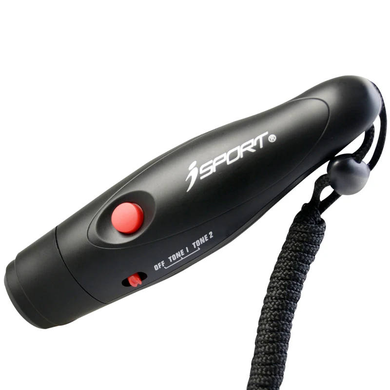 Black 125 db Two Tones Big Soundness Electronic Referee Whistle For Football
