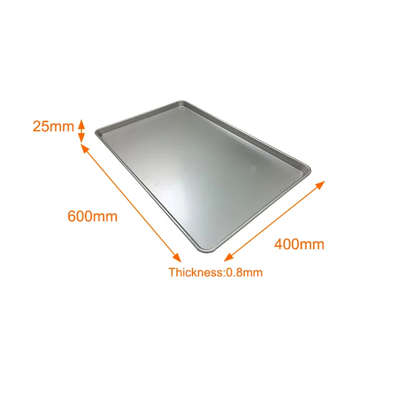 600mm*400mm* H25mm Manufacturer baking serving oven tray customized food grade perforated metal bakeware pan