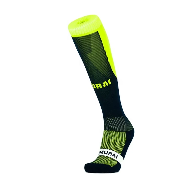 Customized wholesale youth soccer socks 100% polyester socks football player socks