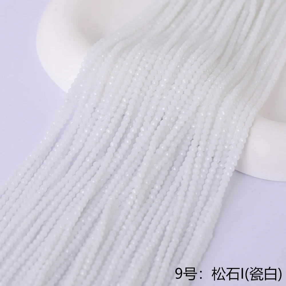 Crystal rare earth beads diy glossy fine beads 2mm,3mm rare earth blue green turquoise coral cut surface round beads scattered