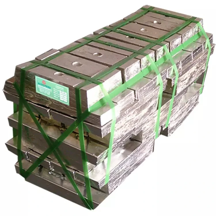 ASTM B418-95 99% Pure Zinc anode Ingots for boats anti-corrosion aluminum zinc magnesium anode Zinc Ribbon Anode shaft