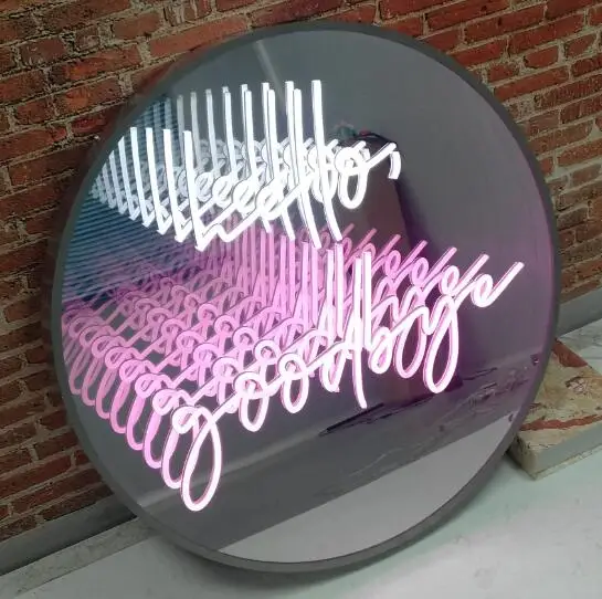 Custom LED Neon Sign Logo Infinity Mirror Sign for Decorative for Companies and Office Use
