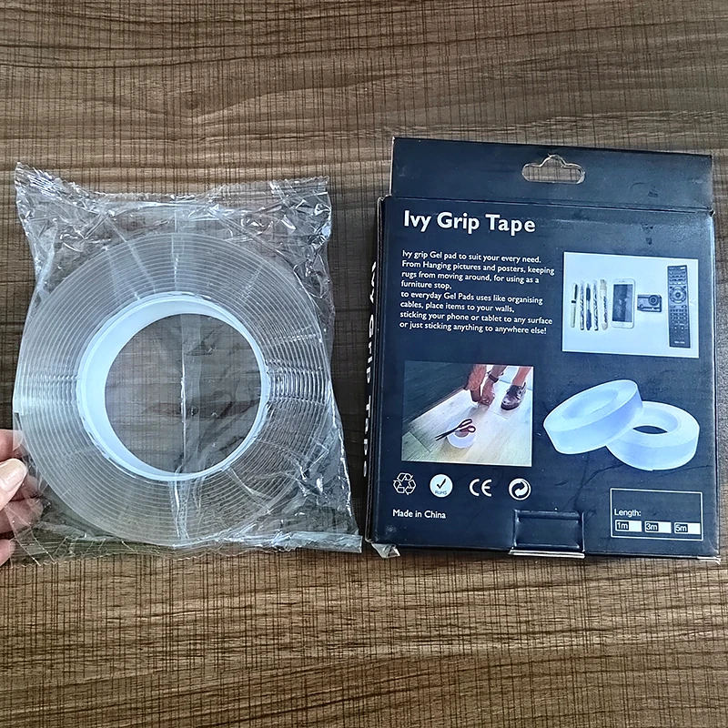 Double Sided Washable Adhesive Tape Strong Viscosity Self Adhesive Rug Carpet Seaming Gel Transparent Nano Tape