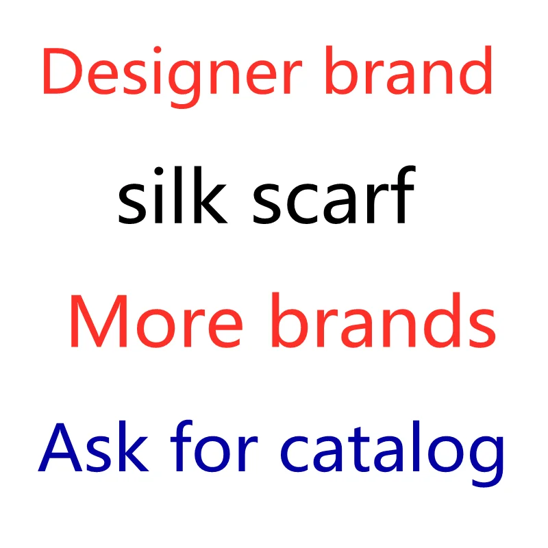Fashion brand satin silk scarf temperament turban letter printing shawl ladies designer silk scarf