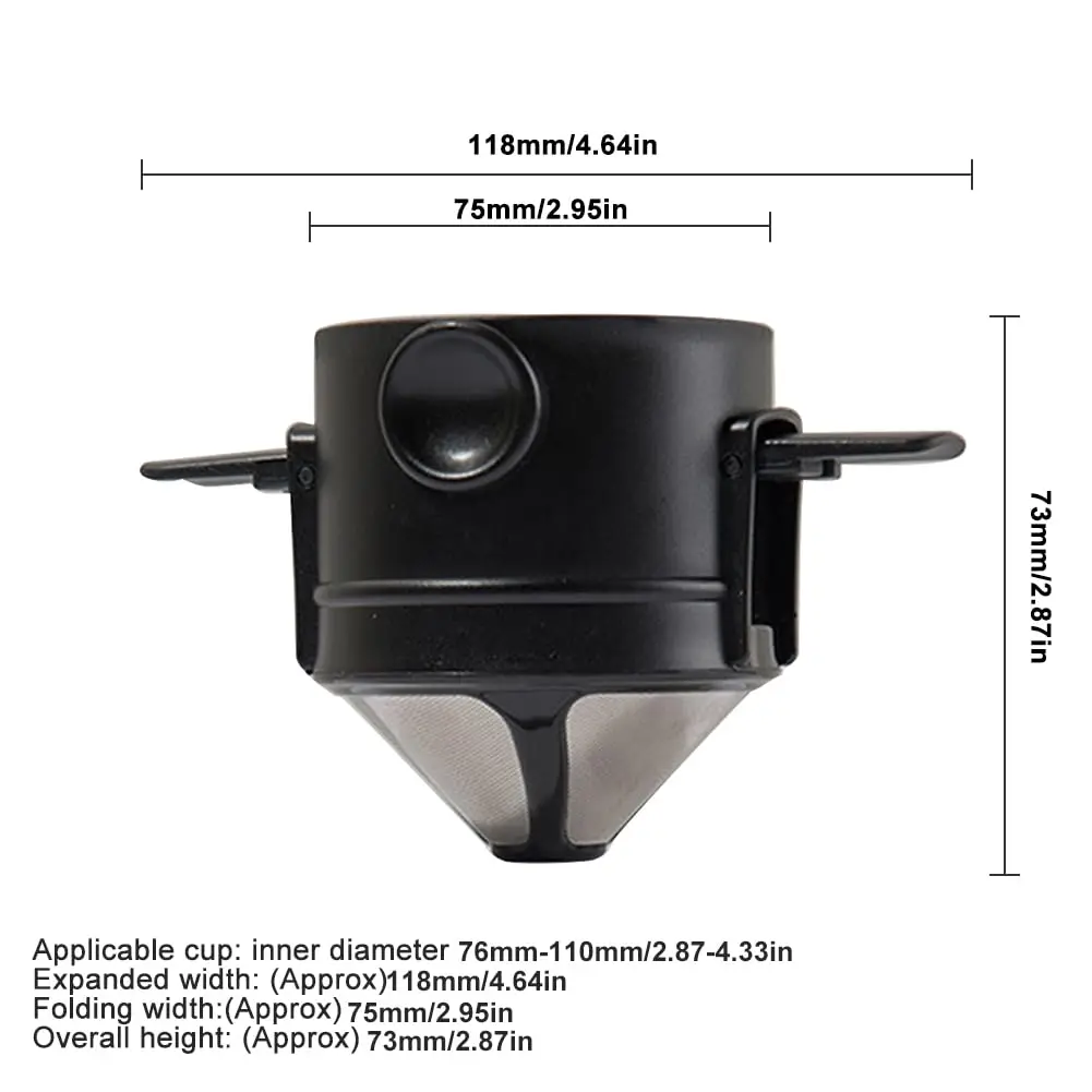 FREE SAMPLE New design household portable Reusable Paperless Mini Coffee Filter tea coffee dripper