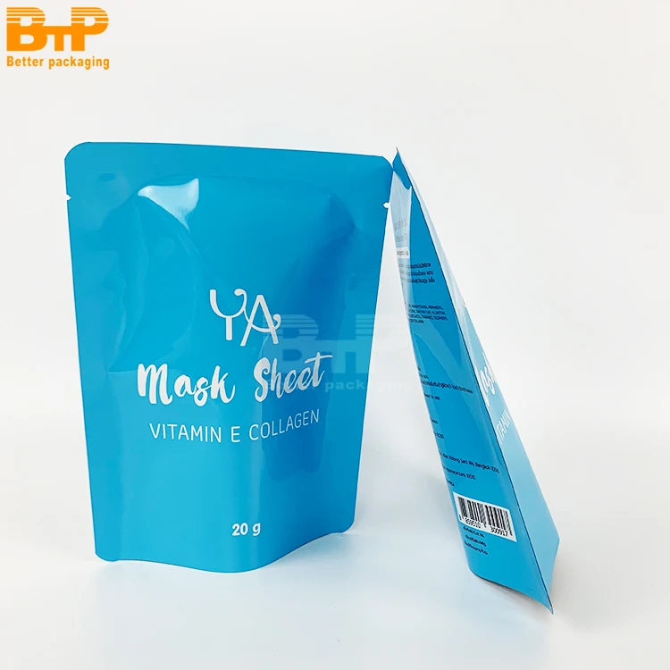 Aluminum foil pouches disposable packaging bags Face Cream Skin Beauty facial mask heat sealing mylar pouch