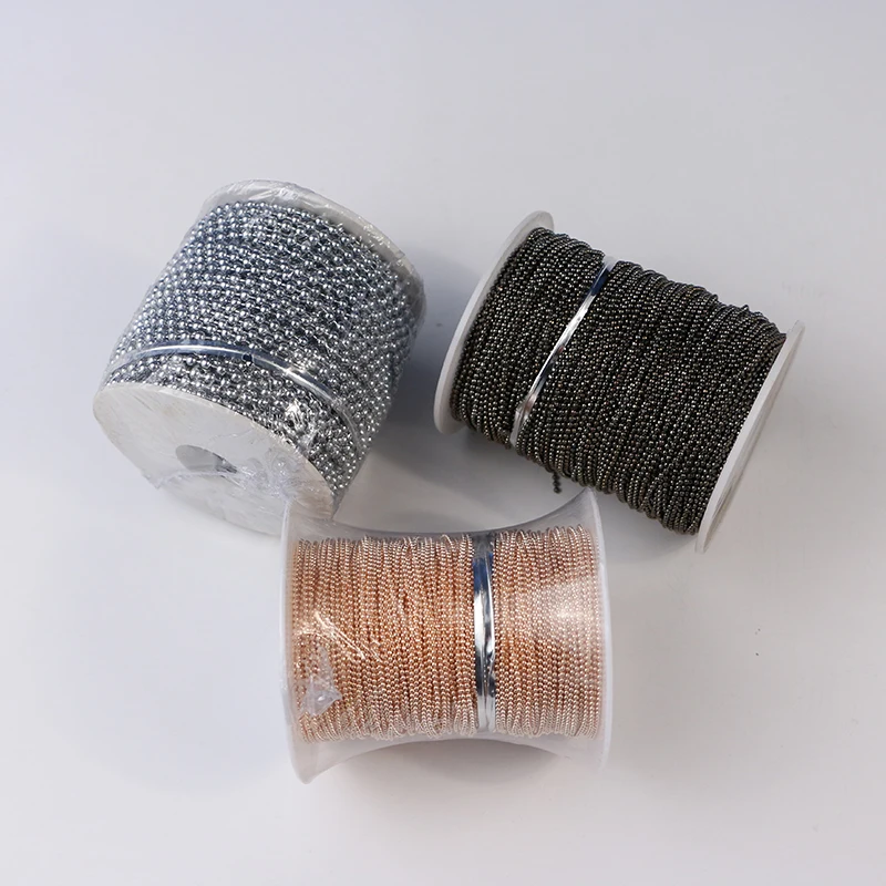 Изготовитель на заказ DIY аксессуары из бисера шариковая цепь металлическая ожерелье для изготовления ювелирных изделий