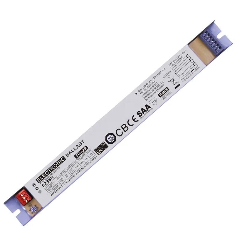 T5 2X58W 2x54w  dimmable electronic ballast for  Fluorescent Lamp power factor 0.98pf EMC protection high quality