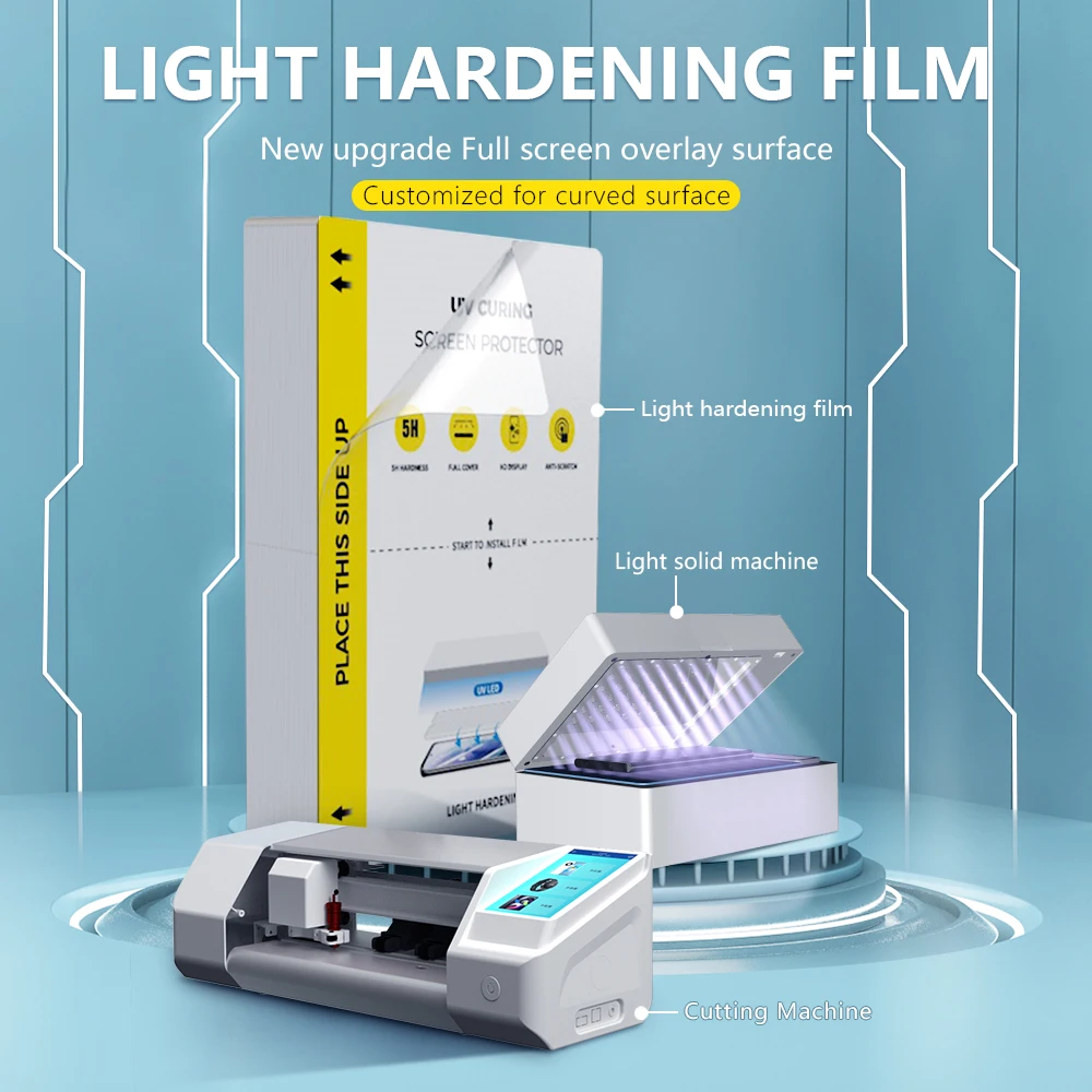 UV Curing Screen Protector 5H PET Light Hardening Film for Cutting Machine