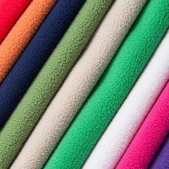 150-280 GSM  Double Souring 75D Shirt Hoodie Fabric Double Side Brushed Comfortable One Side Anti Pilling Micro Fleece Polar Fle