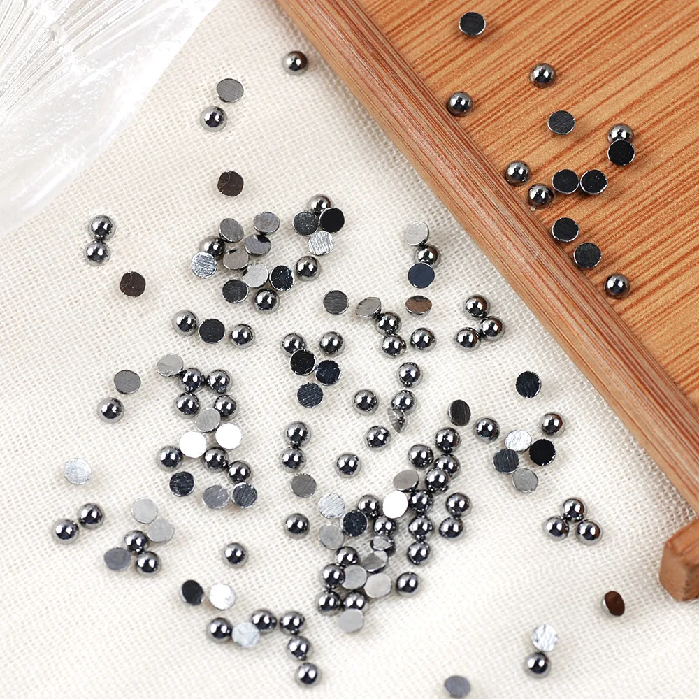 2.5MM Gold & Silver Nail Art Studs 1000pcs/Lot Fashion Half Ball Metal Rivets Manicure Decorations Tools Accessories Weddings