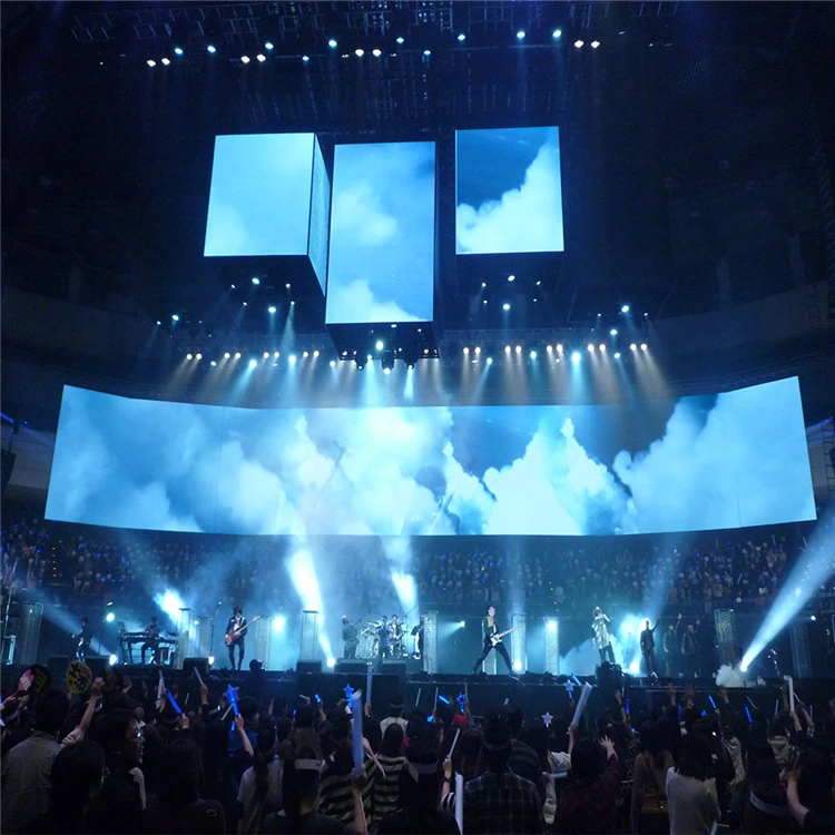 Screen concert outdoor wall digital stage background event rental indoor led display