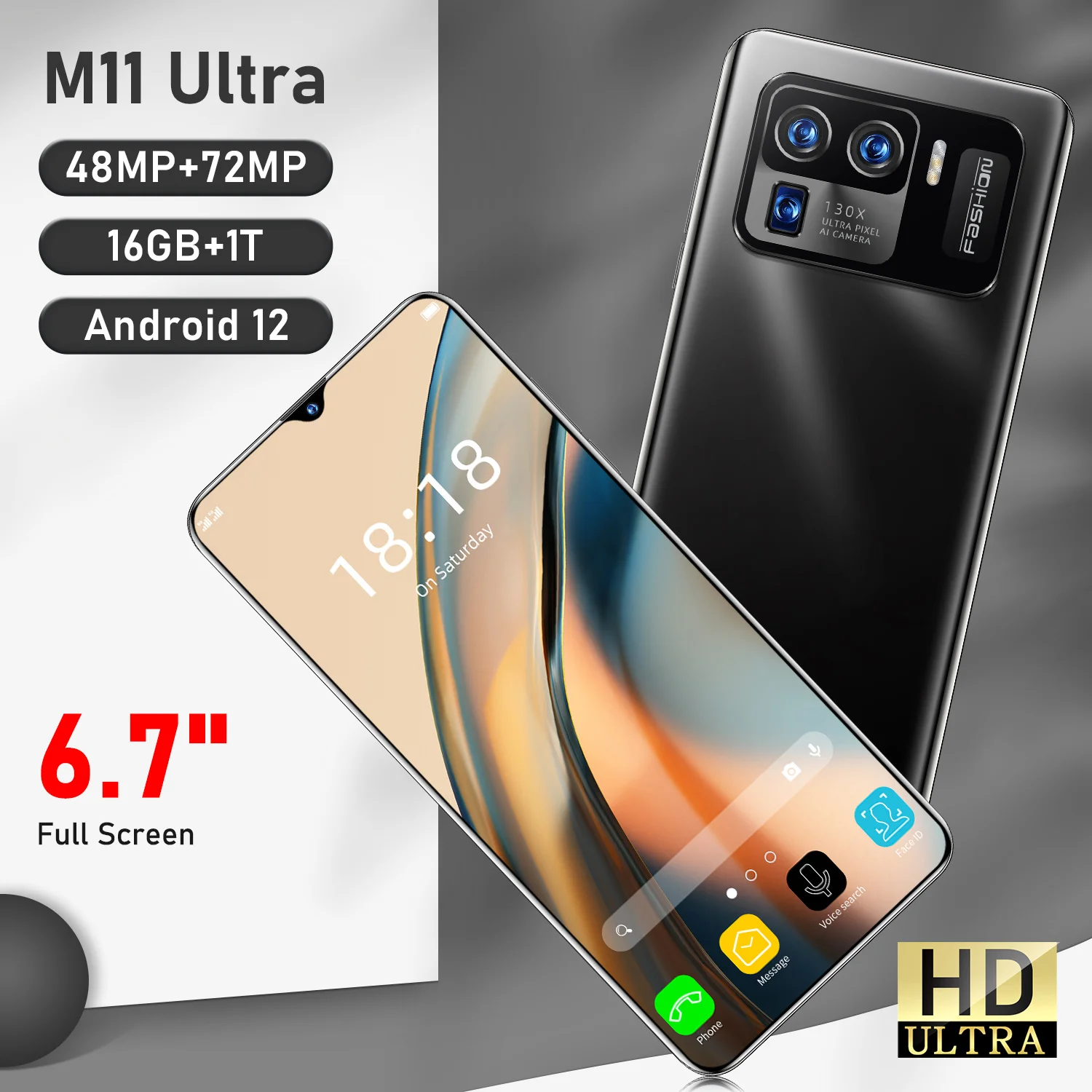 Wholesale Fingerprint face id Original smart Mobile Phones Unlocked s6 7 8 9 10 20 21 plus phone