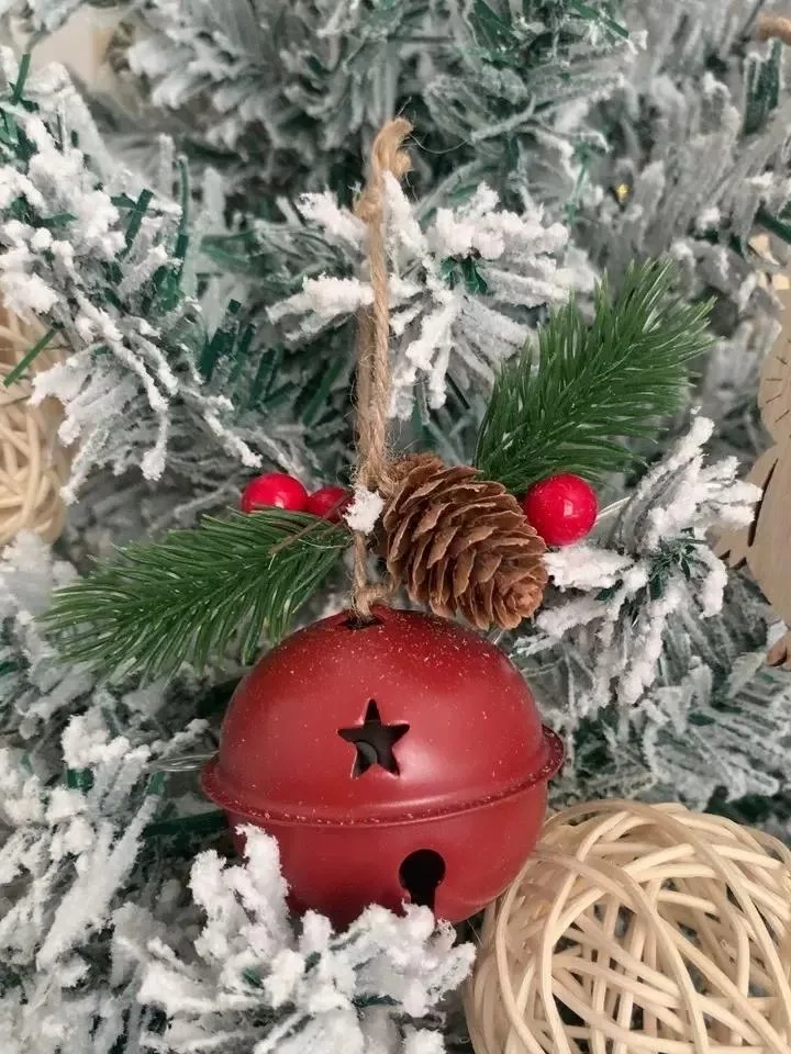 2024 Metal Christmas Bell Decor Pendant Christmas Tree Decorations for Home Outdoor Christmas Hanging Decoration Gifts
