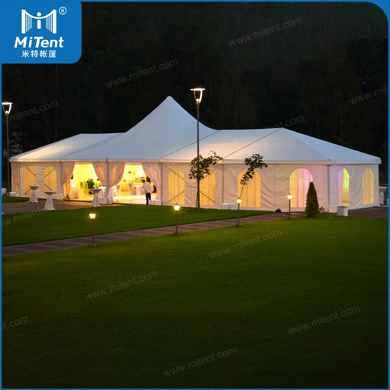 Outdoor Wedding Tent PVC Cover European Octagonal 15m Round Structure Lining Marquee Event Planning Tent