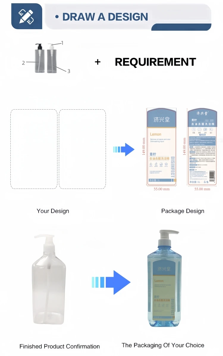 2024 New Arrival Eco-Friendly 5-in-1 All-Natural Dish and Hand Soap Liquid All-Natural Dual Purpose Detergent for Tableware