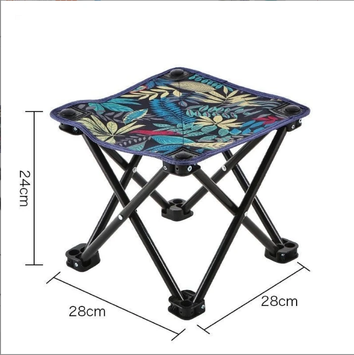 Portable Folding Camping Stool Outdoor Camping Lightweight Small Chair for Fishing Hiking Gardening and Beach