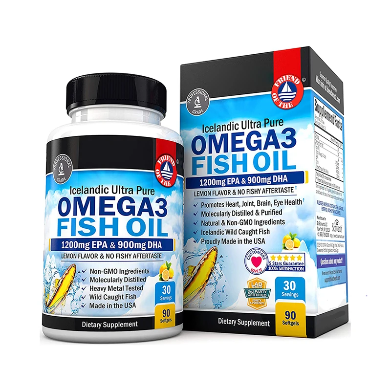OEM Рыбное масло Омега 3 EPA & DHA Иммунная и поддержка сердца таблетки из жирных кислот способствует здоровью суставов глаз мозга кожи