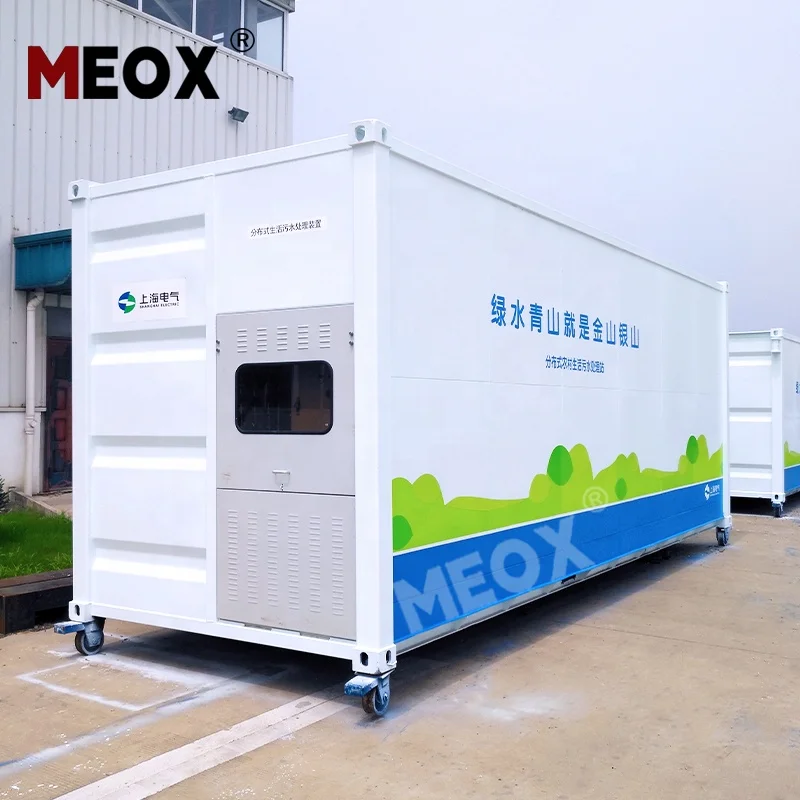 MEOX containerized Domestic Hotel Food Fruits Industrial Wastewater Mbr Biological Packaged Sewage Treatment Plant Container