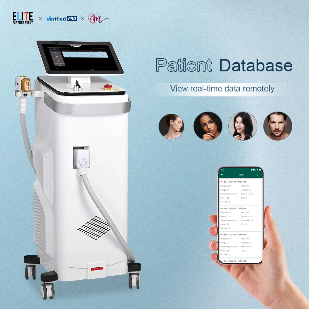 New AI smart skin analysis system ice titanium plus diode 755 808 940 1064nm laser 4 wave epilation hair removal machine
