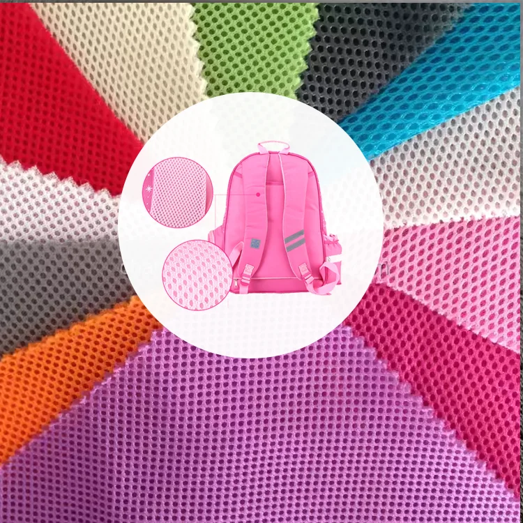 Free Sample Recycled Honeycomb 3D Air Spacer Sandwich Mesh Fabrics For knapsack