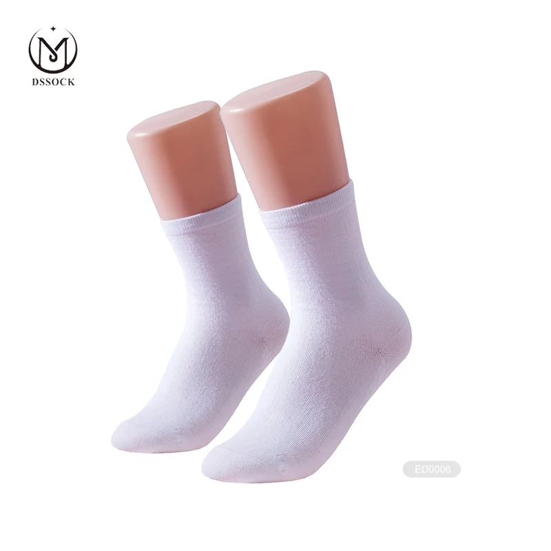 DS- E0147 calcetines blancos man bulk white dress socks for men calcetines poliester