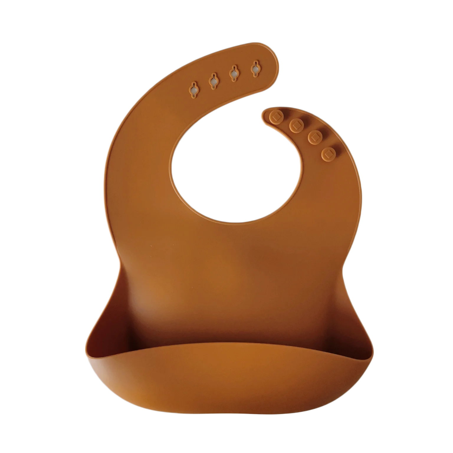 
Comfortable Toodler Bib Brown Eco friendly Silicone Bibs BPA Free 