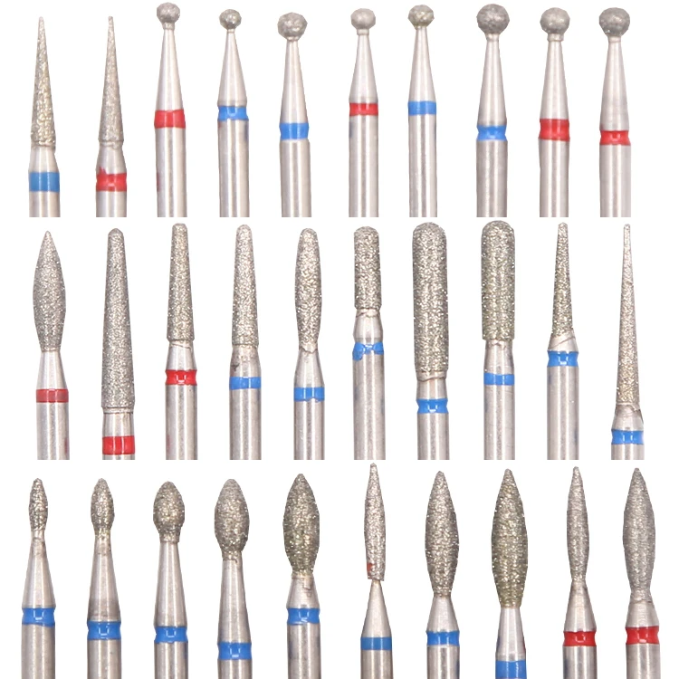 2021 Best selling high quality  diamond nail drill bits custom logo color diamond nail drill bits for free