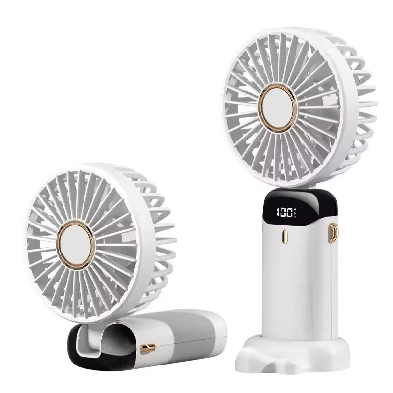 2024 New Low Noise Fans Air Vehicle Fan for Sale Custom Metal Power Cool Table Plastic Portable Fan Wearable Technology 5W 5V
