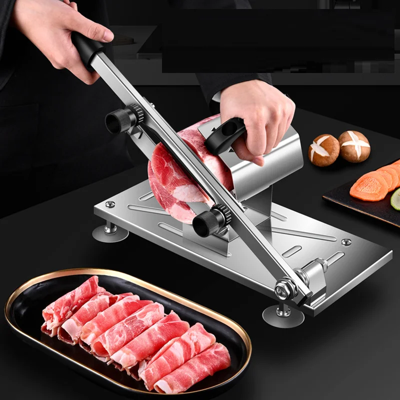 Household Manual Meat Cutter Slicer Small Portable Stainless Steel Lamb Slicing Machine