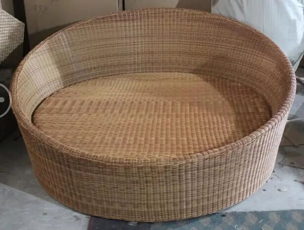 Foshan factory direct synthetic rattan material outdoor daybed swimming pool daybed hotel Beach Daybed
