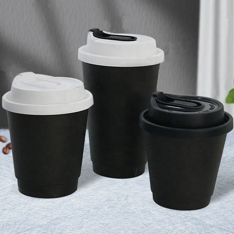 90mm Flat Lid  Injection Molded Switch Cover Disposable Lids Leakproof Food Grade PP Material for Paper Cups