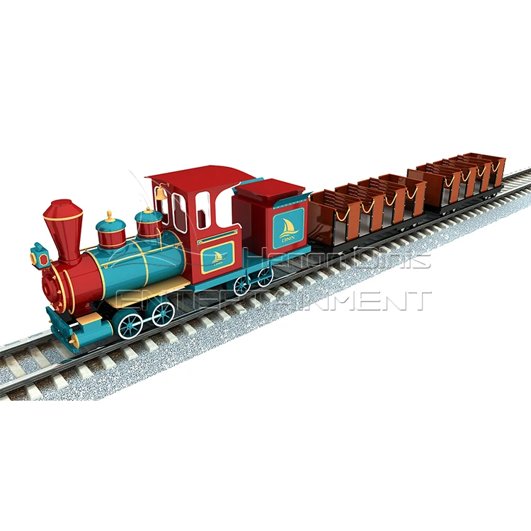 Amusement park products amusement attraction scenic area rail train steam track train ride for sale